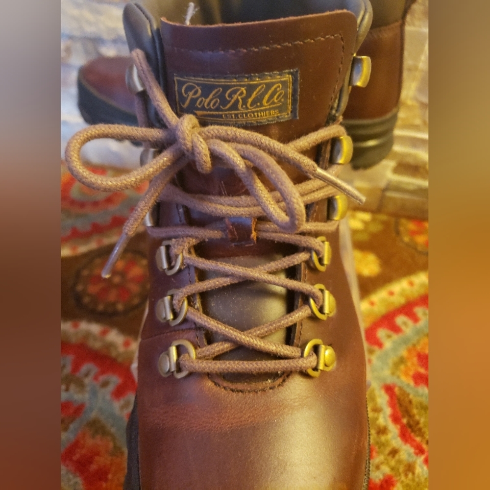 Polo Ralph Brown Lauren Hainsworth boots size 8 Men's - Picture 3 of 5